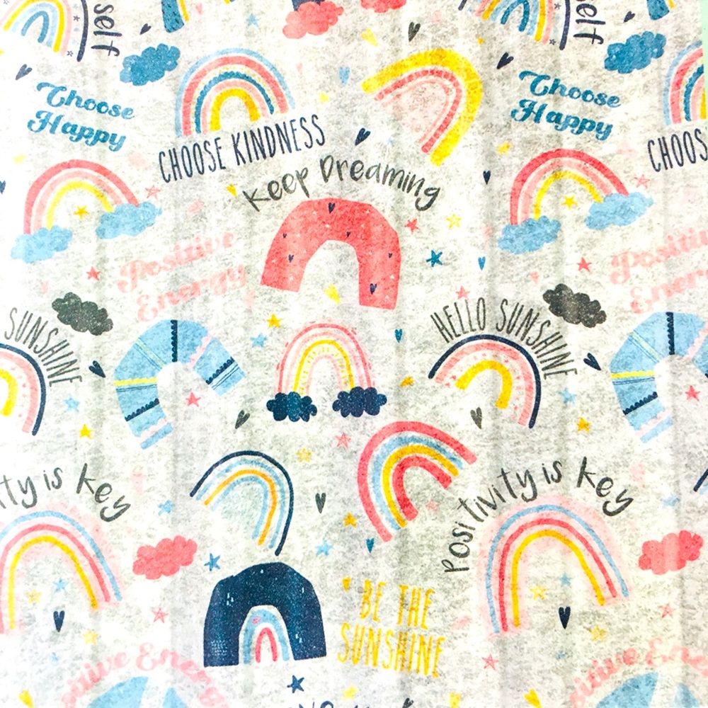 Happy Rainbow Peva Shower Curtain Choose Kindness Be Sunshine Keep Dream…